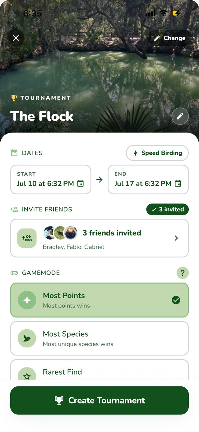 Tournament setup