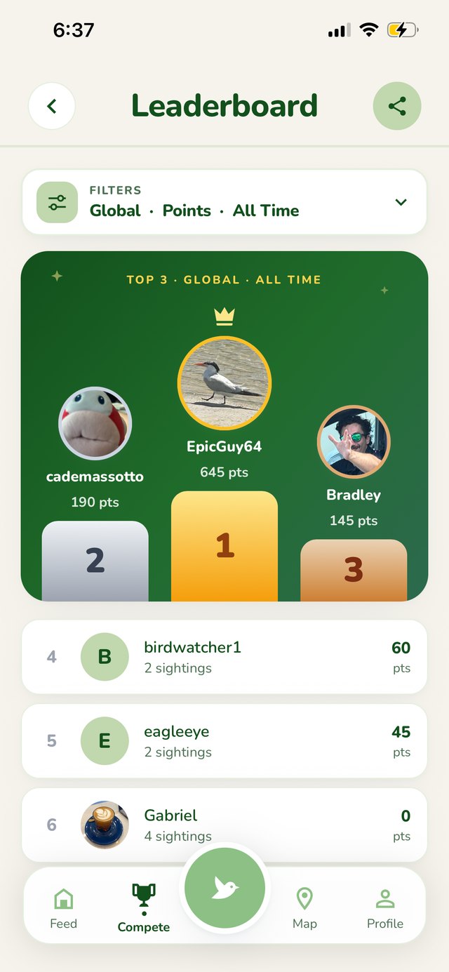 Global leaderboard