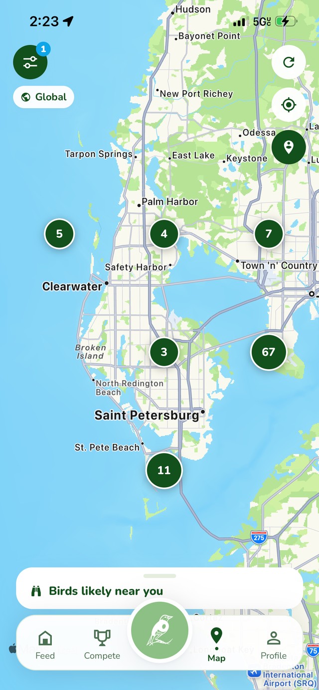 Your sightings on the map