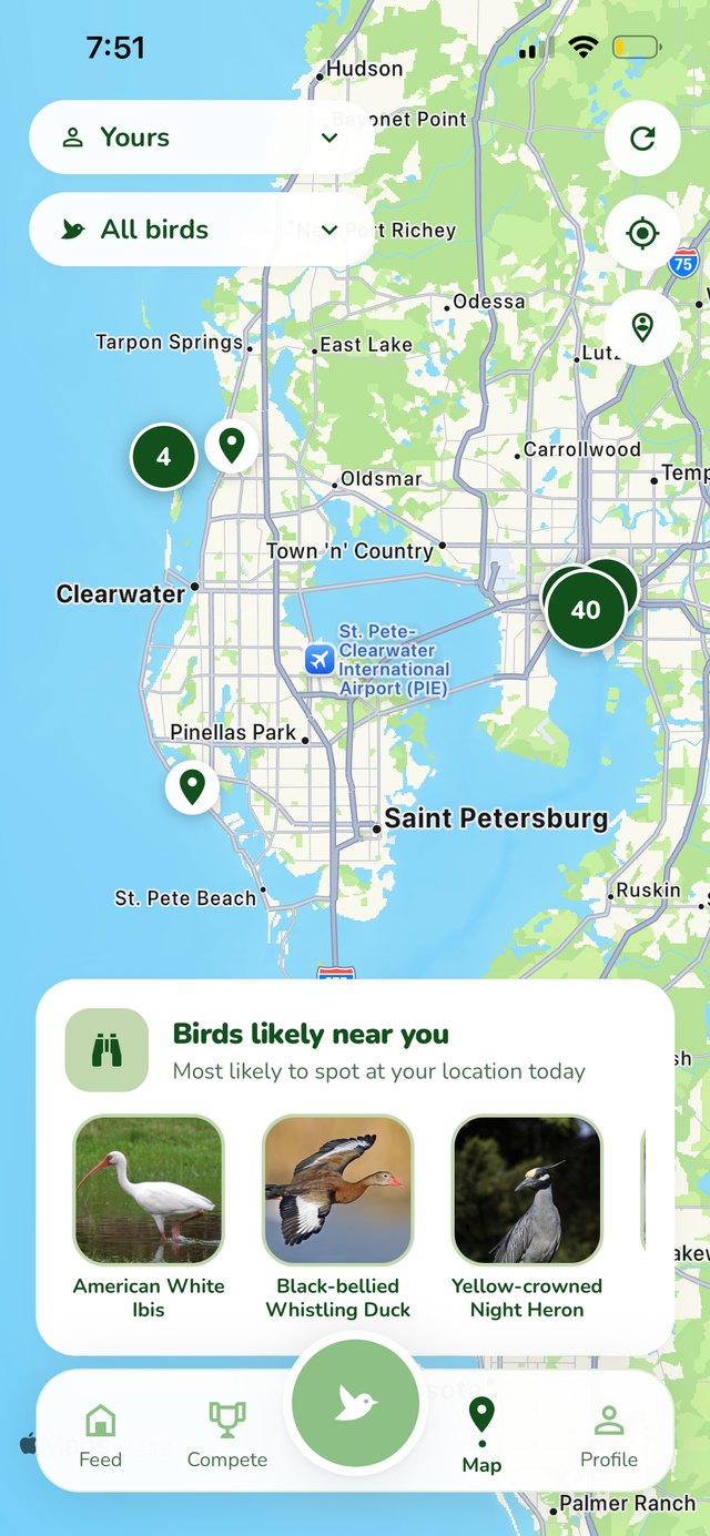 Birds likely near you